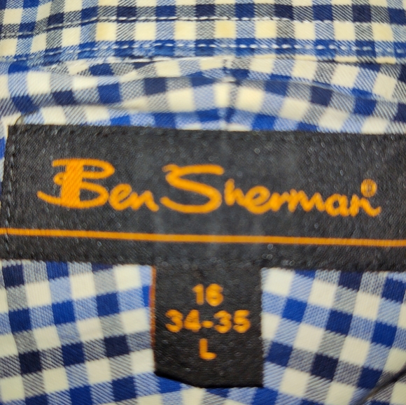 Ben Sherman Long Sleeve Button Down Gingham - Picture 13 of 14